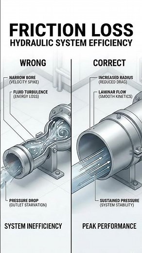 Friction Loss Explained | Why Undersized Pipes Destroy Hydraulic System Performance Fast