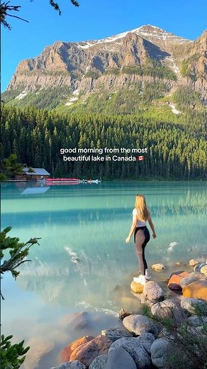 sunrise at Lake Louise is a must in Banff this summer😍🇨🇦 #explorecanada #hikingadventures #banff