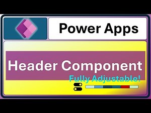 Building a Custom Header Component in Power Apps | Power Apps Component Library Tutorial