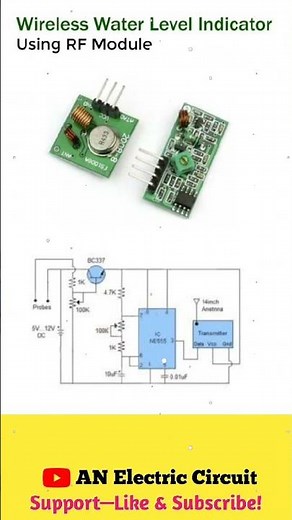 Wireless Water Level Indicator Using RF Module #shortsfeed #electronic