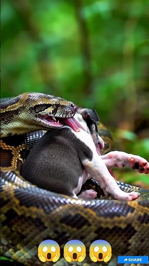Un python royal enroule un chiot 😱