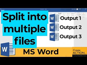 Split one Word file into multiple files