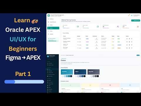 Oracle APEX UI/UX Tutorial | Figma to Oracle APEX Design Step-by-Step – Part 1