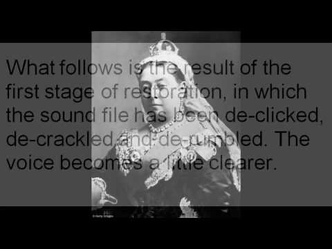 Restoring the Queen Victoria recording of 1888