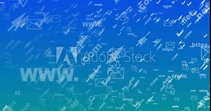 seamless video randomly moving elements of the monitor screen