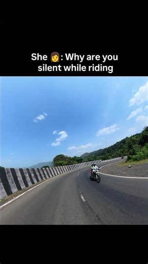 🗣️She: Why are you silent while riding🏍️ #travel #lonavala #couple #bikeride #trendingshorts