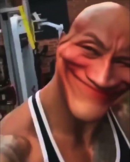The rock acts sus meme