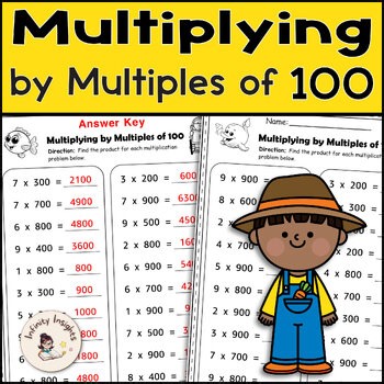 Multiplying by Multiples of 100 Worksheets | 1-Digit × Hundreds Practice