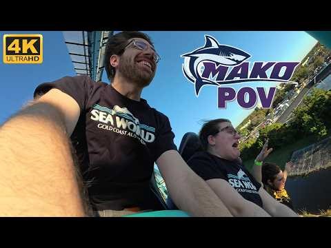 Mako Reverse POV (2025, 4K 60FPS), SeaWorld Orlando B&M Hyper Coaster | Non-Copyright