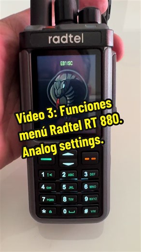 Funciónes del Menú de Radtel RT 880