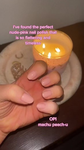 Flattering Nude-Pink Nail Polish Tutorial with OPI Machu Peach-u