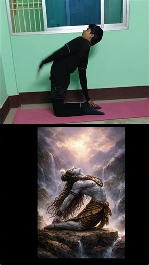 ustrasana yoga pose ❤️ #yoga #weightloss #fitness #dance #zumbafitness ❤️❤️