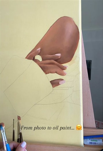 Captivating Abstract Realism Oil Painting Progress