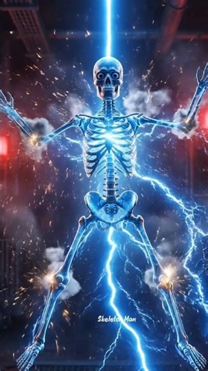 ☠️ 60 Seconds From Death by Electricity 😱Can anyone survive?#Skeletonman1M