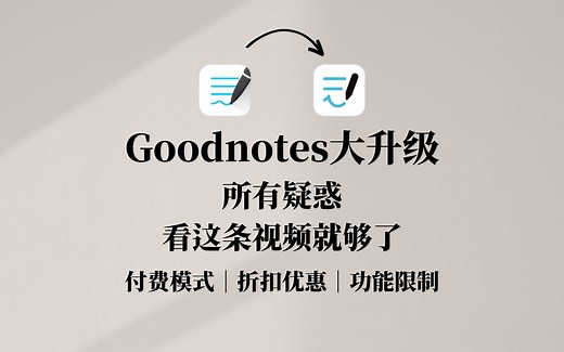 Goodnotes大更新 进来解答你的所有疑惑 付费模式｜折扣优惠｜功能限制