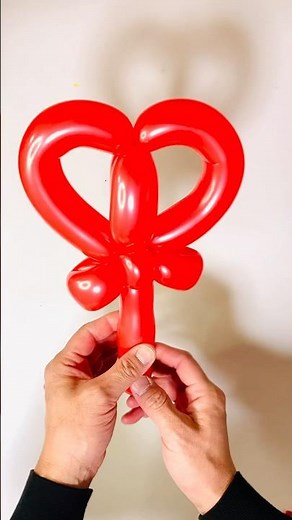 ❤️One balloon heart【22】The easiest heart stick to make in the world!? 🌍 世界で一番簡単に作れるハートスティック💕⁉︎
