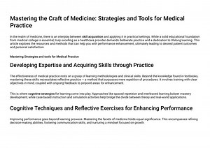 Mastering the Craft of Medicine: Strategies and Tools for Medical Practice - SlideServe