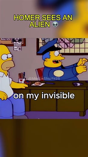 Homer sees an Alien 👽 #shorts