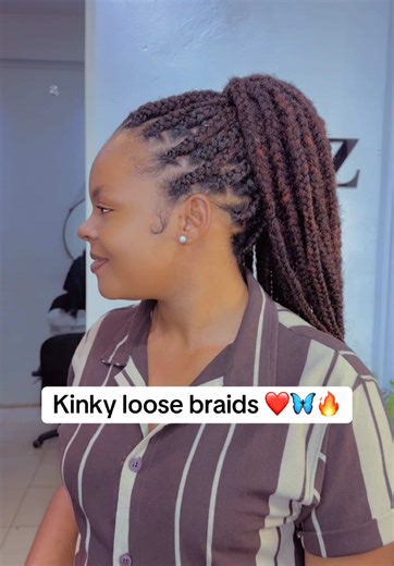 Kinky Loose Braids Tutorial for Women