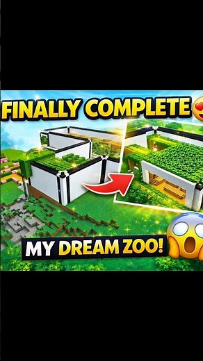 Finally My Dream Zoo is COMPLETE 😍 | Minecraft Zoo Build 🔥 #viral #minecraft #youtubeshorts