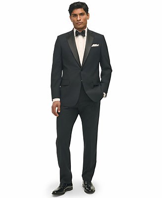 B by Brooks Brothers Men's Classic-Fit Wool Blend Tuxedo Suit Separates  - Macy's