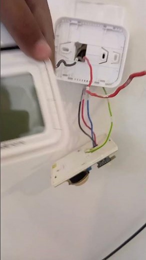 old thermostats replace new digital Honeywell thermostat install part3