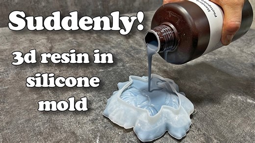 I poured 3D printer resin into silicone molds