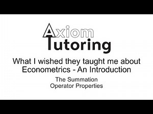 16 The summation operator properties