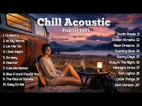 🍃 Chill Acoustic Music 2026 🎧| Soft English Love Songs Playlist Relaxing, Healing & Positive Vibes