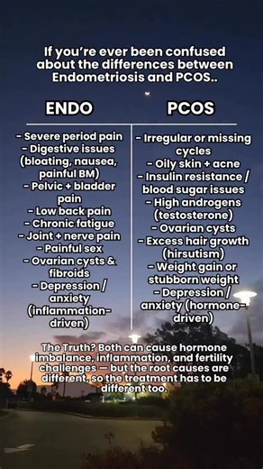 Dr. Nam Lee | Fertility & Women's health support | Newport Beach on Instagram: "Comment "BALANCE" to improve their hormone and inflammation 😍 Endometriosis (ENDO) and Polycystic Ovary Syndrome (PCOS) affect millions of women worldwide yet they’re frequently misunderstood or mistaken for each other. While both can impact hormones, inflammation, and fertility, their symptoms and root causes are very different, which means treatment must be different too. Both conditions are serious. Both are real
