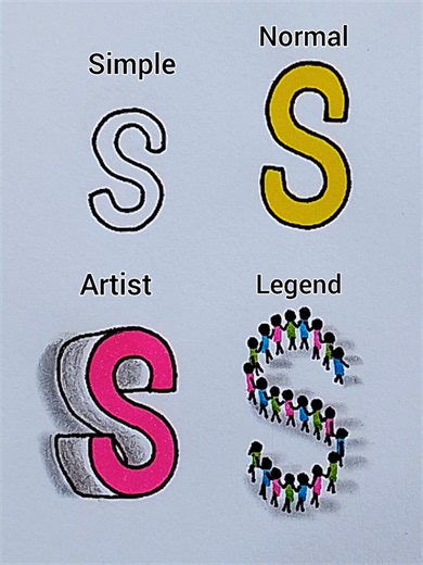 How to Draw a 3D Letter 'S' Step by Step