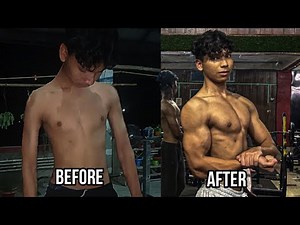 My 1 Year Body Transformation | Skinny to Muscle 16-17