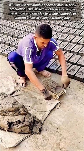 Fast And Efficient Manual Brick Making By Skilled Workers