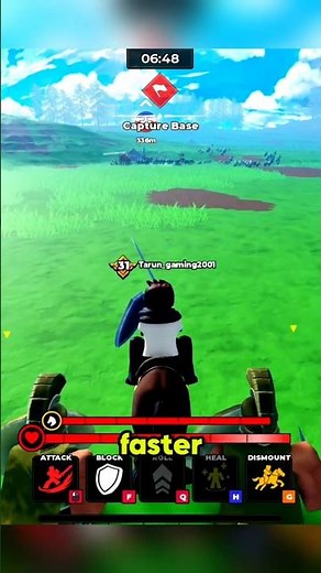 HOW TO SPRINT ON HORSE! 🐎💨 Command An Army Roblox #shorts