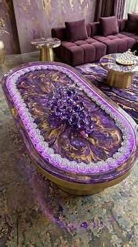 Satisfying DIY: Making a Luxury Glowing Epoxy Resin Table 🍇✨