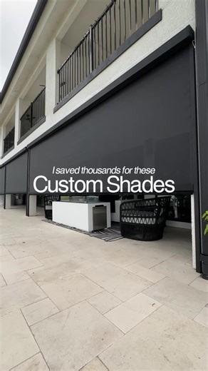 High-end outdoor shade without the high-end price. Shadesol motorized exterior shades cool your patio instantly with a clean, modern finish 👀 👉🏻 Get yours at customshadeandshutter.com #homeinteriors #housedesigninspo #homedecorideas #interiorhomedecor #interiordesign #customshades #dreamhome #smarthome #smarthomes