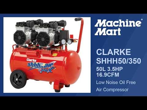 Clarke SHHH50/350 SHHH AirMax Twin Pump Low Noise Oil Free Air Compressor