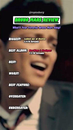 Bruno Mars REVIEW: Best, Worst, Overrated & Underrated 👀