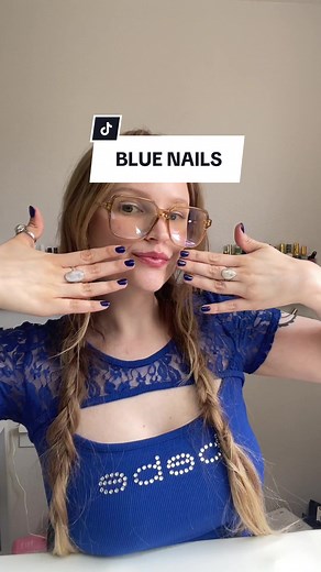 Blue Nails Summer DIY: Get Inspired with Dark Blue BIAB Nails