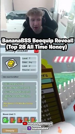 BananaBSS Expensive Beequip Reveal! Top 28 All Time Honey! (Bee Swarm Simulator)