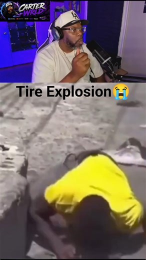 Tire Explosion Fail 😭 #epicfail #funnyfails