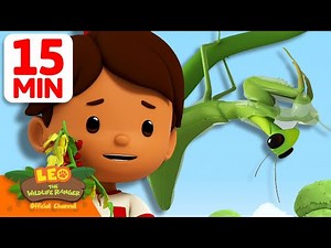 IS THAT A LEAF OR A PRAYING MANTIS? 🙏 | 15 Min | Leo the Wildlife Ranger | Kids Cartoons
