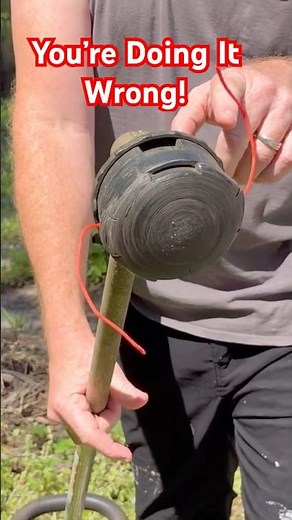 You Have Been Doing it Wrong! How to use a string trimmer weedeater #shorts