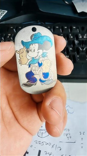 color laser engraving on stainless steel and titanium