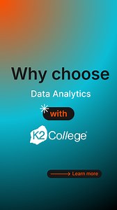 Why Data Analytics? 1) High demand & salaries 💰, 2) Every industry needs data 📊, 3) Beginner-friendly entry, 4) Our mentors guide you, 5) Learn without burnout 😌. Dive in now – we’ve got your back! | K2 College