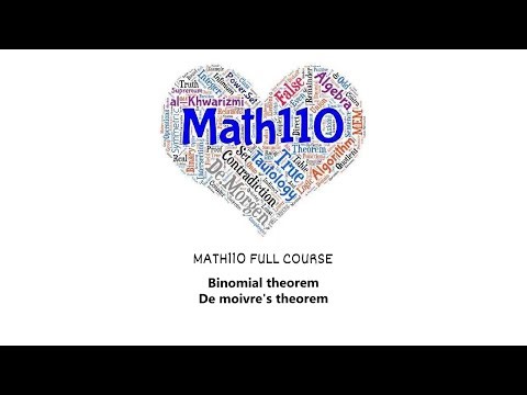 MATH110 [7] - نظرية ذات الحدين ونظرية ديمواڤر - مبدأ الاستنتاج الرياضي