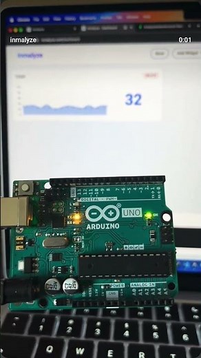 Building a Real Time Temperature Monitor with Arduino Uno & Inmalyze🌡️💻 #arduinoide #robotics #tech.
