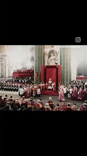 Pope Pius XII during a Solemn Papal Mass in St Peter’s Basilica
