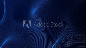 Abstract blue particles dot-wave background. Abstract wavy dot and falling particle on white background. Technology grunge halftone particle background