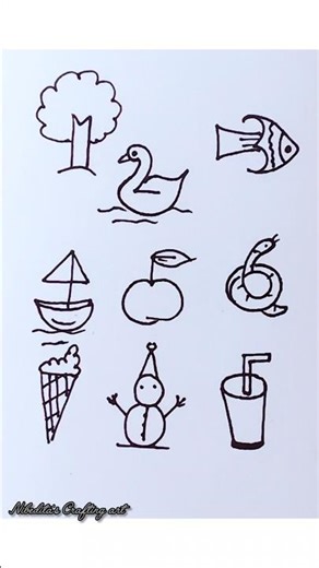 Easy Number drawing tutorial / How to draw with numbers #drawingtutorial #draw #numberdrawing #draw